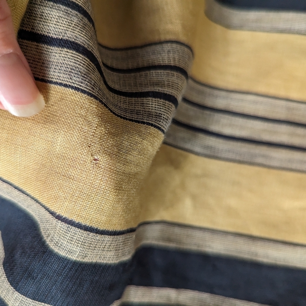 Vintage Liliane burty linen cotton blend striped dress xs small - Picture 13 of 13